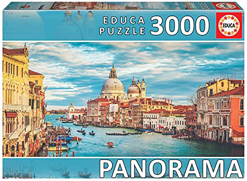 Educa Serie Panorama. Gran canal de Venecia. Puzzle panorámico de 3000 piezas. Ref. 19053, multicolor