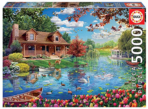 Educa Series. Casita en el Lago. Puzzle de 5000 Piezas. Ref, Multicolor (19056)