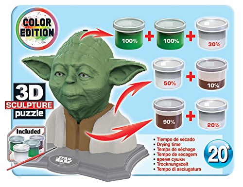 Educa - Star Wars-Yoda 3D Sculpture Puzzle, Multicolor (17801)