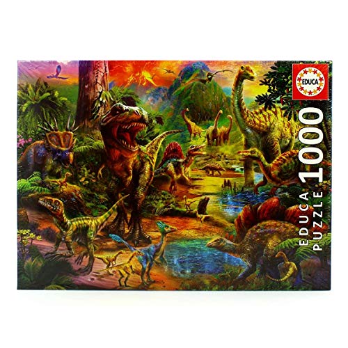 Educa - Tierra de Dinosaurios Puzzle, 1000 Piezas, Multicolor (17655)