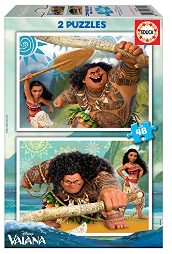 Educa - Vaiana Disney 2 Puzzles x 48 Piezas, Multicolor (16952)