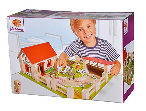 Eichhorn - Set de juego Little Farm, 21 piezas (100004304), 39x36 cm