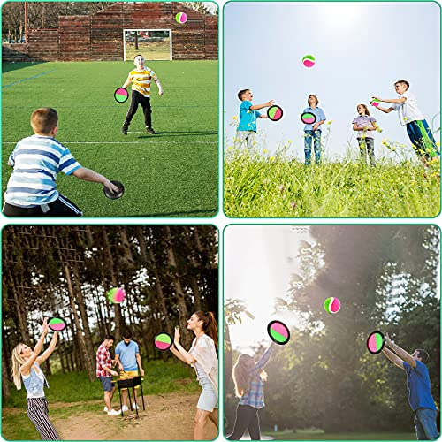 EKKONG Juego Captura de Bolas, Lanzar Deportes De Pelota, 2 Paletas (18,5cm) y 2 Bolas (6,3cm), Deportes al Aire Libre para Adultos Y Niños, Juegos Entre Padres E Hijos