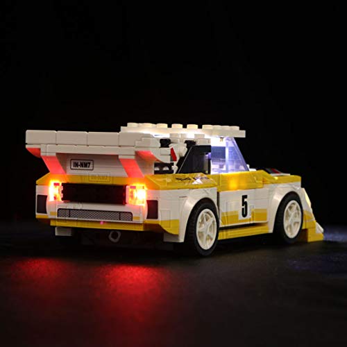 Elroy369Lion Juego de luces LED para Lego Speed Champions 1985 Audi Sport Quattro S1 76897 de bloques de construcción para Lego 76897 (solo incluye LED, no incluye el kit Lego)