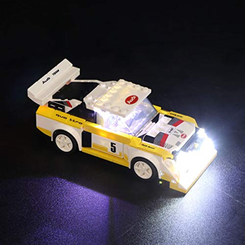 Elroy369Lion Juego de luces LED para Lego Speed Champions 1985 Audi Sport Quattro S1 76897 de bloques de construcción para Lego 76897 (solo incluye LED, no incluye el kit Lego)