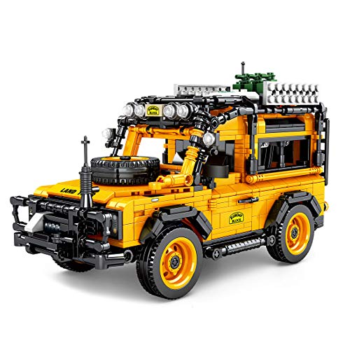 Elroy369Lion Kit de construcción Technic todoterreno SUV para Land Rover Defender para niños tirar juguetes atrás coche compatible con Lego Technic (1053 piezas)