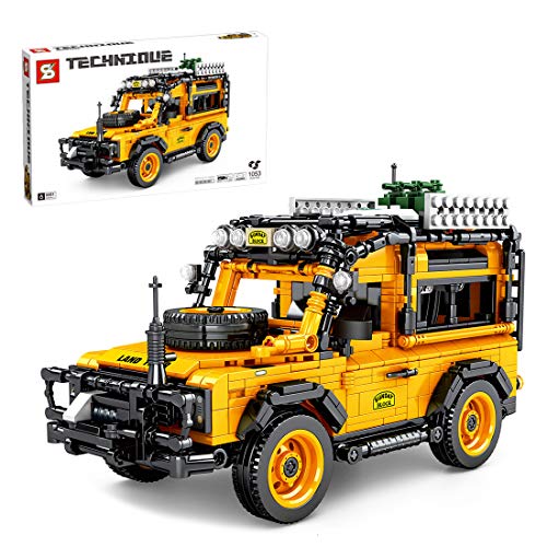 Elroy369Lion Kit de construcción Technic todoterreno SUV para Land Rover Defender para niños tirar juguetes atrás coche compatible con Lego Technic (1053 piezas)