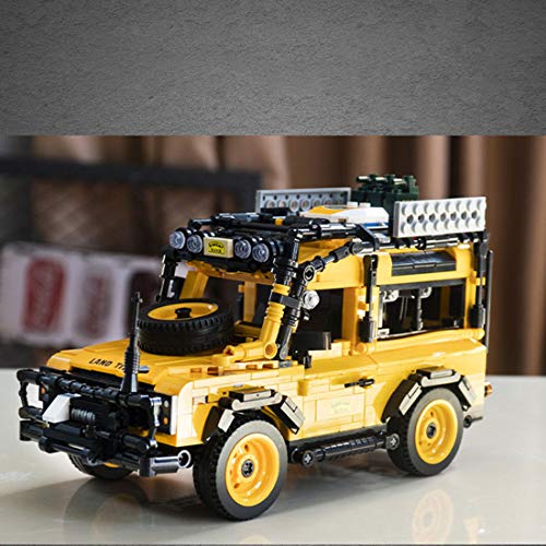 Elroy369Lion Kit de construcción Technic todoterreno SUV para Land Rover Defender para niños tirar juguetes atrás coche compatible con Lego Technic (1053 piezas)