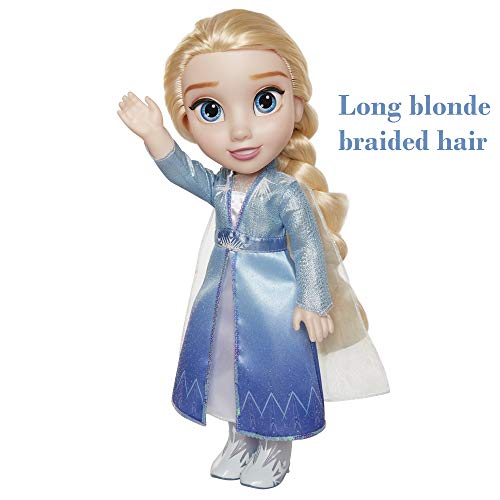 Elsa con Vestido de Viaje, Frozen II, muñeca Grande 38 cm