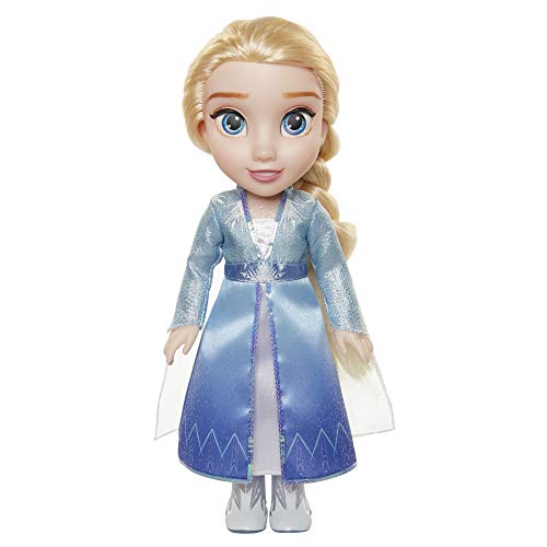 Elsa con Vestido de Viaje, Frozen II, muñeca Grande 38 cm