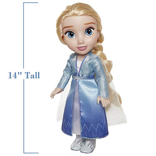 Elsa con Vestido de Viaje, Frozen II, muñeca Grande 38 cm