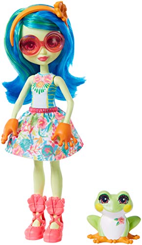 Enchantimals Bree Bunny y Twist, muñeca con Mascota (Matty FXM73) + Muñeca Tamika Tree Frog con Mascota Burst (Mattel GFN43)