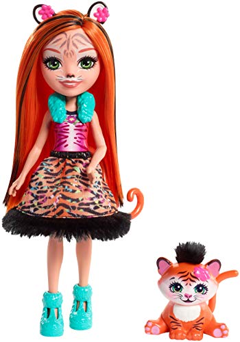 Enchantimals Bree Bunny y Twist, muñeca con Mascota (Matty FXM73) + Muñeca Tanzie Tiger - (Mattel FRH39)