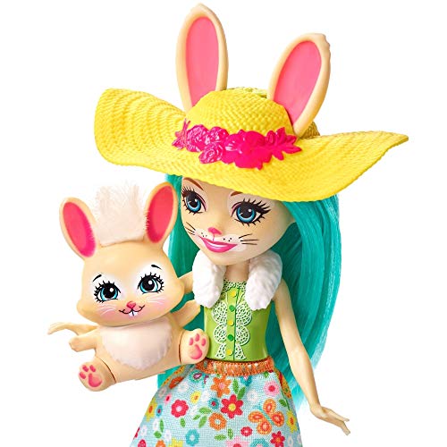 Enchantimals Bunny Blooms, muñeca Fluffy Bunny con accesorios (Mattel GJX33)