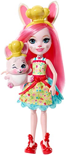 Enchantimals Bunny en cocina divertida, muñeca con mascota y accesorios (Mattel FRH47) , color/modelo surtido