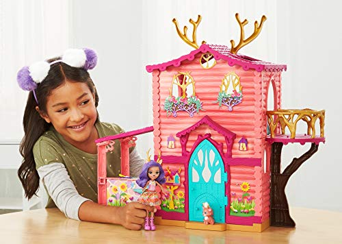 Enchantimals - Casa Danessa con muñeca Danessa y mascota, casa de muñeca con accesorios (Mattel GW90)