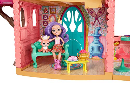 Enchantimals - Casa Danessa con muñeca Danessa y mascota, casa de muñeca con accesorios (Mattel GW90)