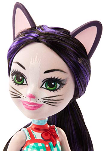 Enchantimals- Ciesta Cat con Mascota Climber, Muñeca, Multicolor (Mattel GJX40)