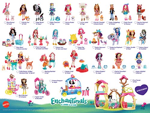 Enchantimals Conjunto jardín mágico, muñeca con mascota y accesorios (Mattel FDG01)