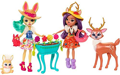 Enchantimals Conjunto jardín mágico, muñeca con mascota y accesorios (Mattel FDG01)