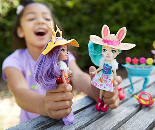 Enchantimals Conjunto jardín mágico, muñeca con mascota y accesorios (Mattel FDG01)