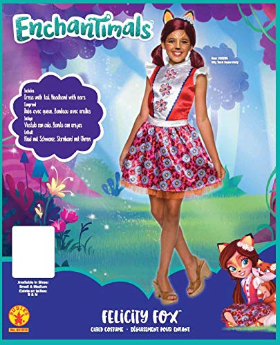 Enchantimals - Disfraz de Felicity Fox para niña, Talla 5-7 años (Rubies 641212-M)