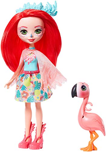 Enchantimals-Fanci Flamingo Muñeca con Mascota Swash, multicolor (Mattel GFN42)