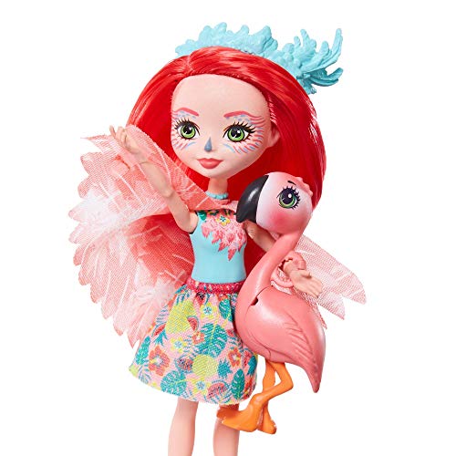 Enchantimals-Fanci Flamingo Muñeca con Mascota Swash, multicolor (Mattel GFN42)