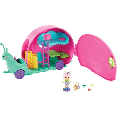 Enchantimals GCT42 Slow-Mo Camper Vehicle Playset With Saxon Snail Doll