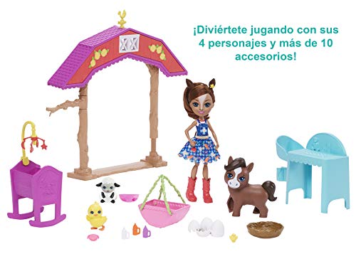 Enchantimals GJX23 Barnyard Nursery PLAYSET with HAYDIE Horse Doll & Trotter, Multi