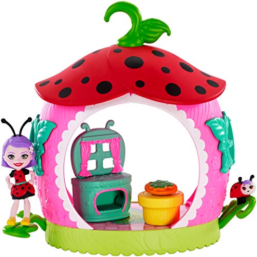 Enchantimals - Minicocina de Ladelia Ladybug, muñeca con accesorios (Mattel FXM98)