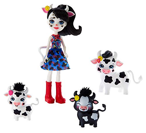 Enchantimals Muñeca Cambrie y su mascota la vaca Ricotta (Mattel GJX44)