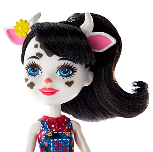 Enchantimals Muñeca Cambrie y su mascota la vaca Ricotta (Mattel GJX44)