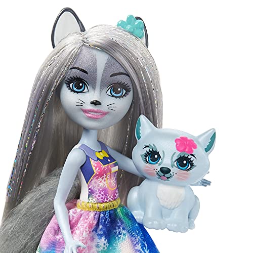 Enchantimals, Muñeca con mascota Hawna Husky y Whipped Cream (Mattel GJX37)