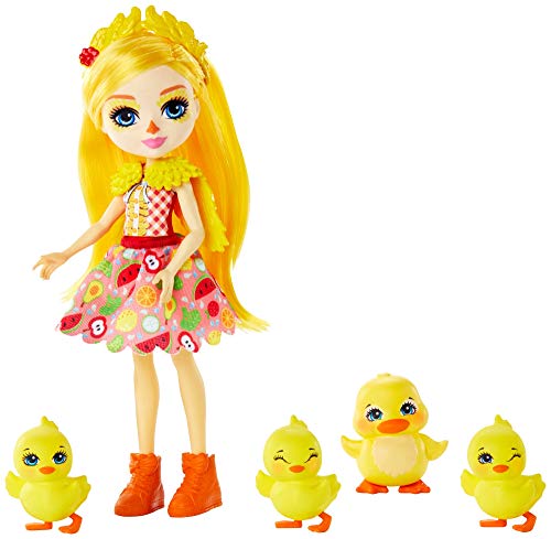 Enchantimals Muñeca Dinah Duck con su mascota el pato Slosh (Mattel GJX45)