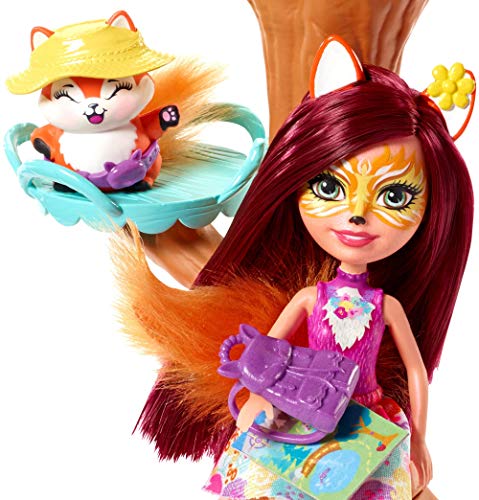 Enchantimals - Muñeca Felicity Fox con mascota Flix en jardín divertido - (Mattel FRH45)