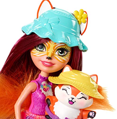 Enchantimals - Muñeca Felicity Fox con mascota Flix en jardín divertido - (Mattel FRH45)