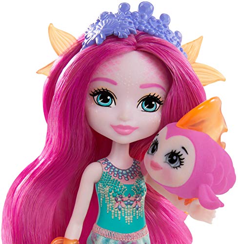 Enchantimals Muñeca pony ROYAL MAURA MERMAID & GLIDE Doll, color morado (Mattel GYJ02)