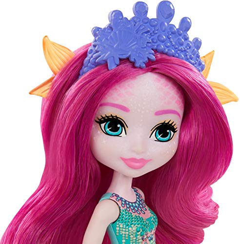 Enchantimals Muñeca pony ROYAL MAURA MERMAID & GLIDE Doll, color morado (Mattel GYJ02)