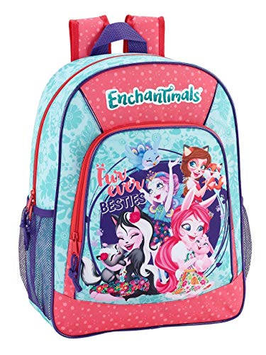 Enchantimals Oficial Mochila Escolar Niños 330x140x420mm