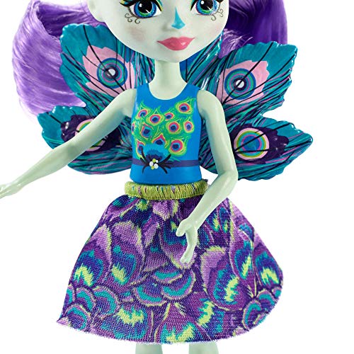 Enchantimals Patter Peacock y Flap, muñeca con mascota (Mattel FXM74)