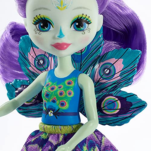 Enchantimals Patter Peacock y Flap, muñeca con Mascota (Mattel FXM74) + Saffi Swan, Muñeca, Multicolor (Mattel FRH38)