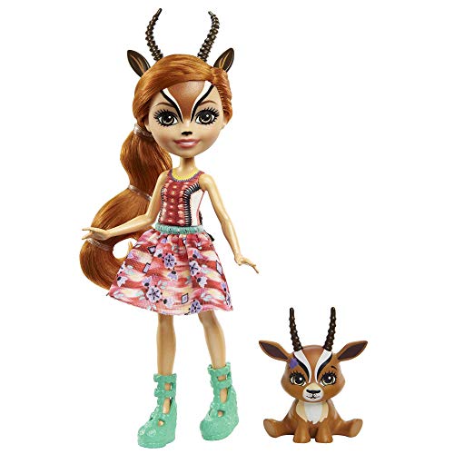 Enchantimals Sunny Savanna Muñeca con mascota y accesorios de juguete, modelo surtido (Mattel GYN57)