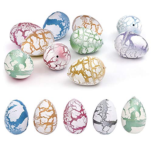 EQLEF Huevos de Dinosaurio Juguete para incubar Cultive Huevos de Dinosaurio Que eclosionan en Agua Mini Huevo de Dinosaurio Juguete Creativo para niños / 60 PCS