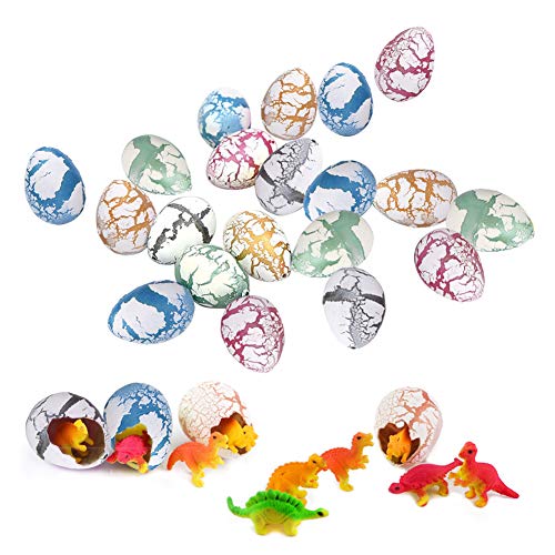 EQLEF Huevos de Dinosaurio Juguete para incubar Cultive Huevos de Dinosaurio Que eclosionan en Agua Mini Huevo de Dinosaurio Juguete Creativo para niños / 60 PCS