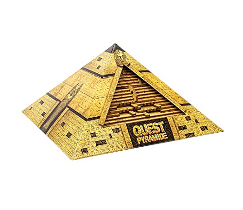 ESC WELT The Quest Pyramid - Juego de caja de rompecabezas de madera para adultos y adolescentes. Lleva tu experiencia de escape room a casa e intenta abrirla sin martillo