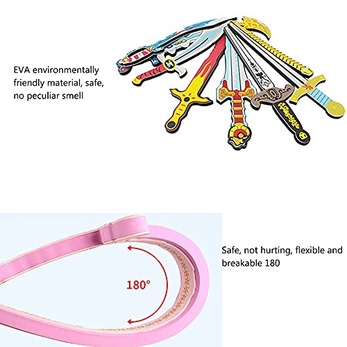 Espada de espuma,espada de juguete,espada de plástico para niños,combinación de espada y escudo,protección y seguridad del medio ambiente material,regalos para niños,juegos de rol,juegos,actuaciones