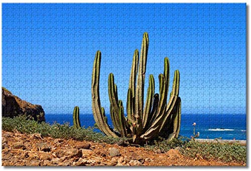 España Tenerife Cactus Cactus Rompecabezas para Adultos Niños 1000 Piezas Juego de Rompecabezas de Madera para Regalos Decoración del hogar Recuerdos Especiales de Viaje