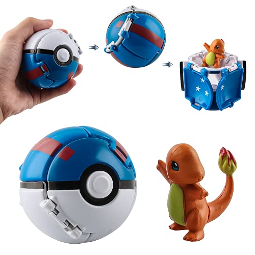 Esportic Poké Bolas Pokéball, Ball figuritas Poké Bolas Pokéball, Poké Bolas, Bola con Figuras Toys para niños