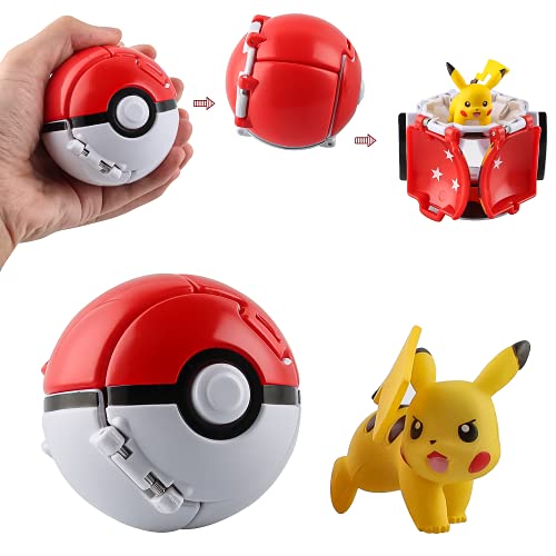 Esportic Poké Bolas Pokéball, Ball figuritas Poké Bolas Pokéball, Poké Bolas, Bola con Figuras Toys para niños